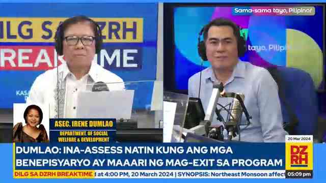 DILG sa DZRH Breaktime: DILG reminds 4Ps beneficiaries that cash grant should only supplement needs