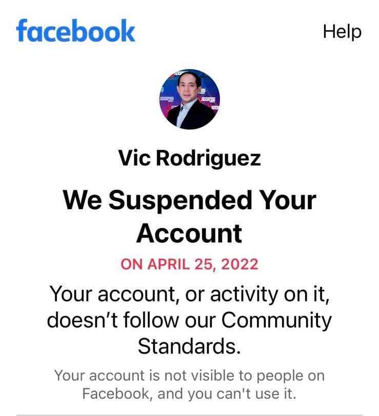 Facebook restores suspended account of Marcos spokesperson
