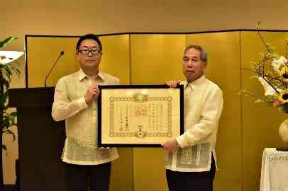 Japan confers Order of the Rising Sun, Gold Rays with Neck Ribbon on Filipino Entrepreneur Egmidio Cesar Jose