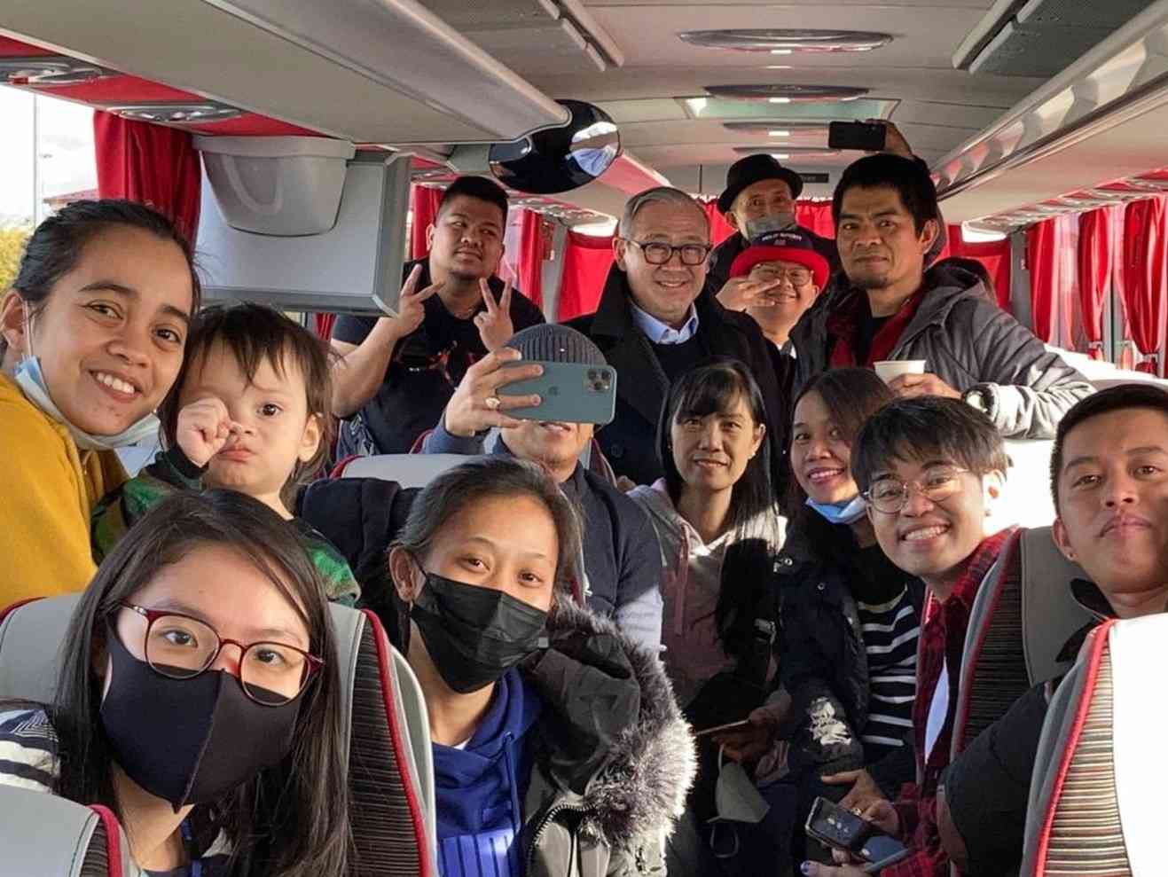 Locsin welcomes 13 Filipino evacuees from Ukraine