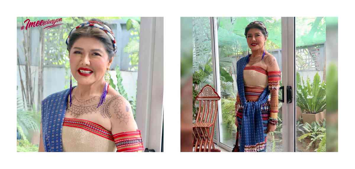 "Anak ng Kalinga" Sen. Imee Marcos attends SONA in tribal fit, henna tattoos