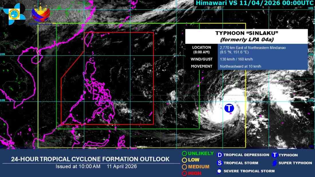 Severe tropical storm within TCID intensifies into a typhoon – PAGASA