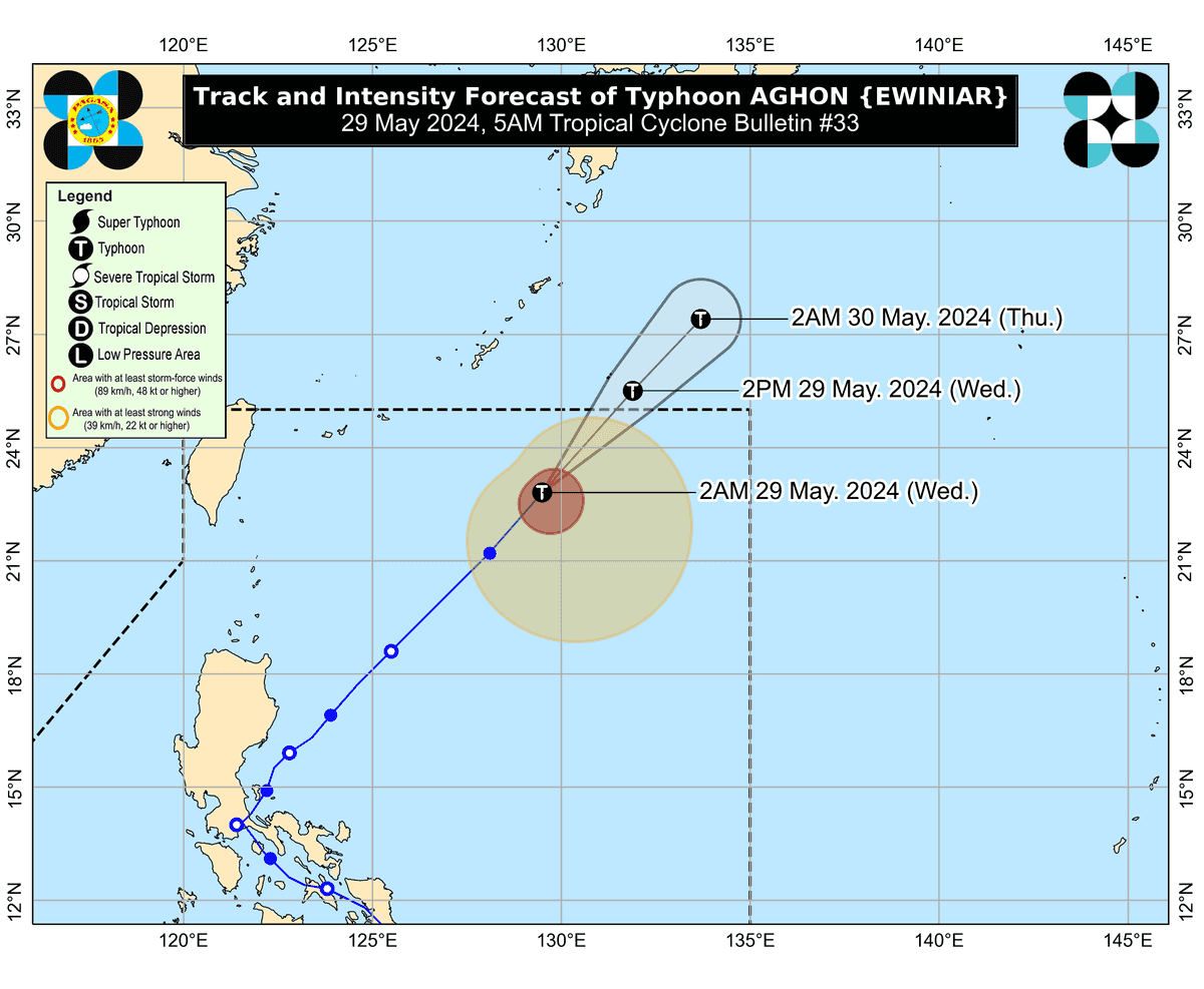 Aghon accelerating northeastward of the PH Sea —PAGASA