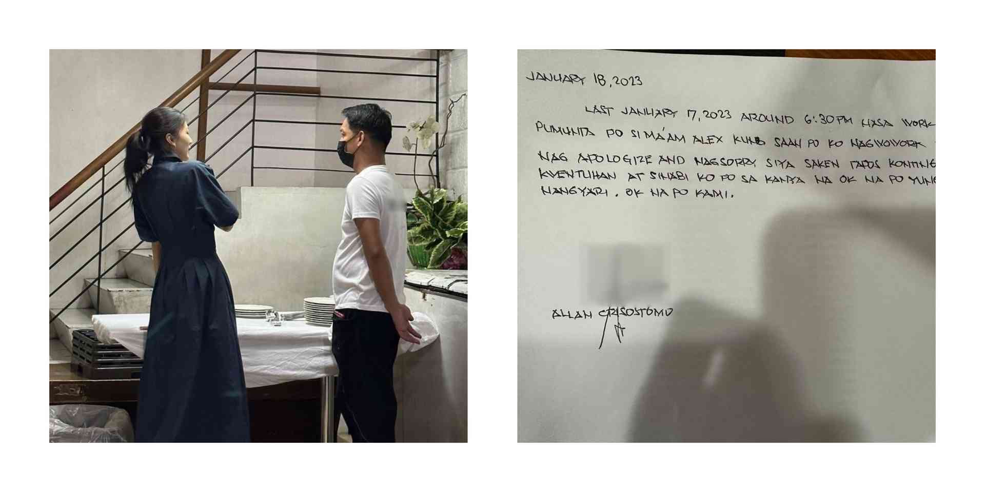 Alex Gonzaga apologizes to waiter after cake-smearing video