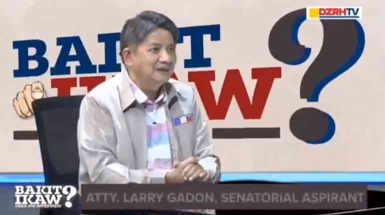 Bakit Ikaw? Senatorial candidate Larry Gadon shrugs off anti-BBM protesters
