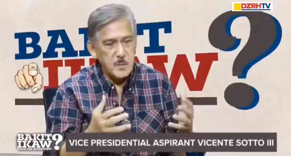 Bakit Ikaw? Sotto says vice president should be the president's 'partner'