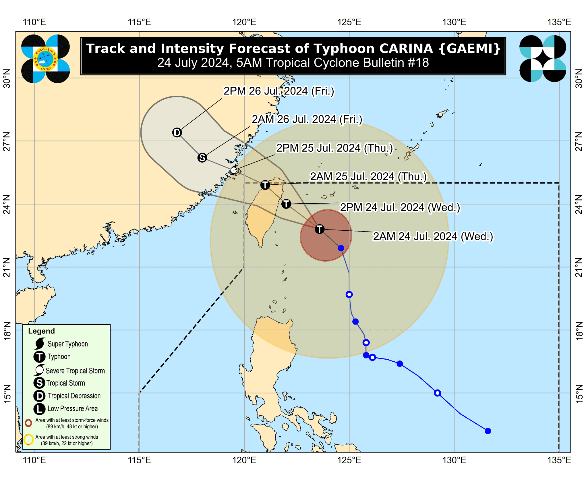 #CarinaPH intensifies on Wednesday; Signal No. 2 up in Batanes