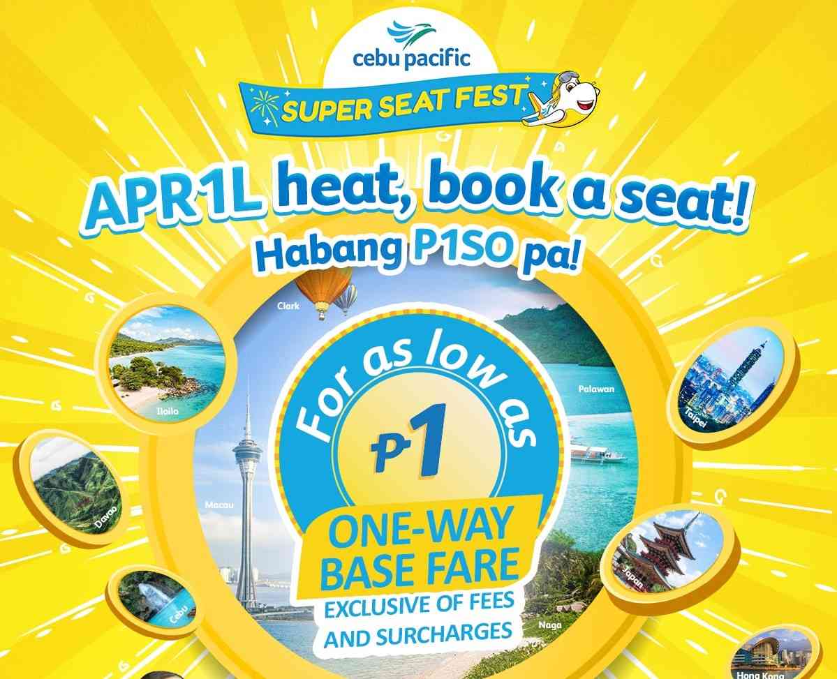 Cebu Pacific Air announces return of P1SO seat fest