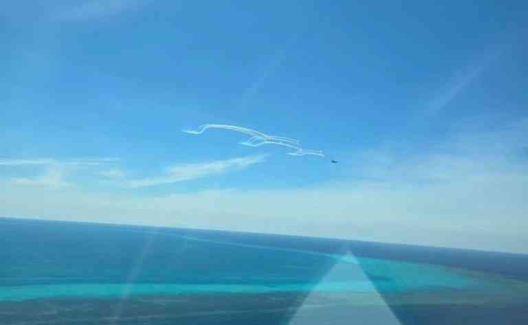 China launches flares from Zamora Reef while PH aircraft patrols over EEZ