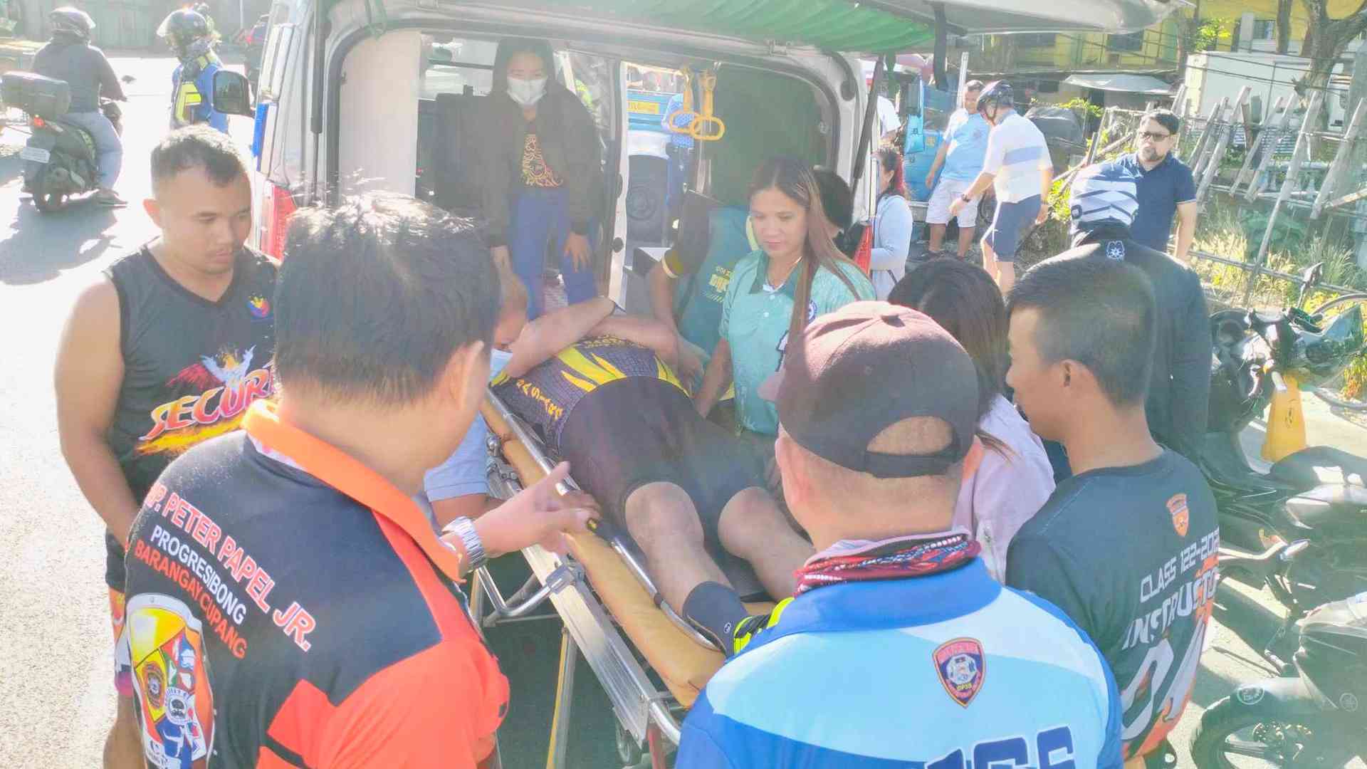 Cyclist hit by a jeepney in Antipolo City