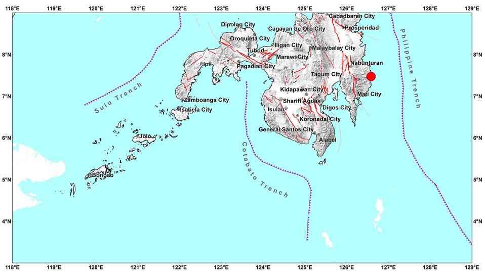 5.0 magnitude earthquake hits Davao Oriental