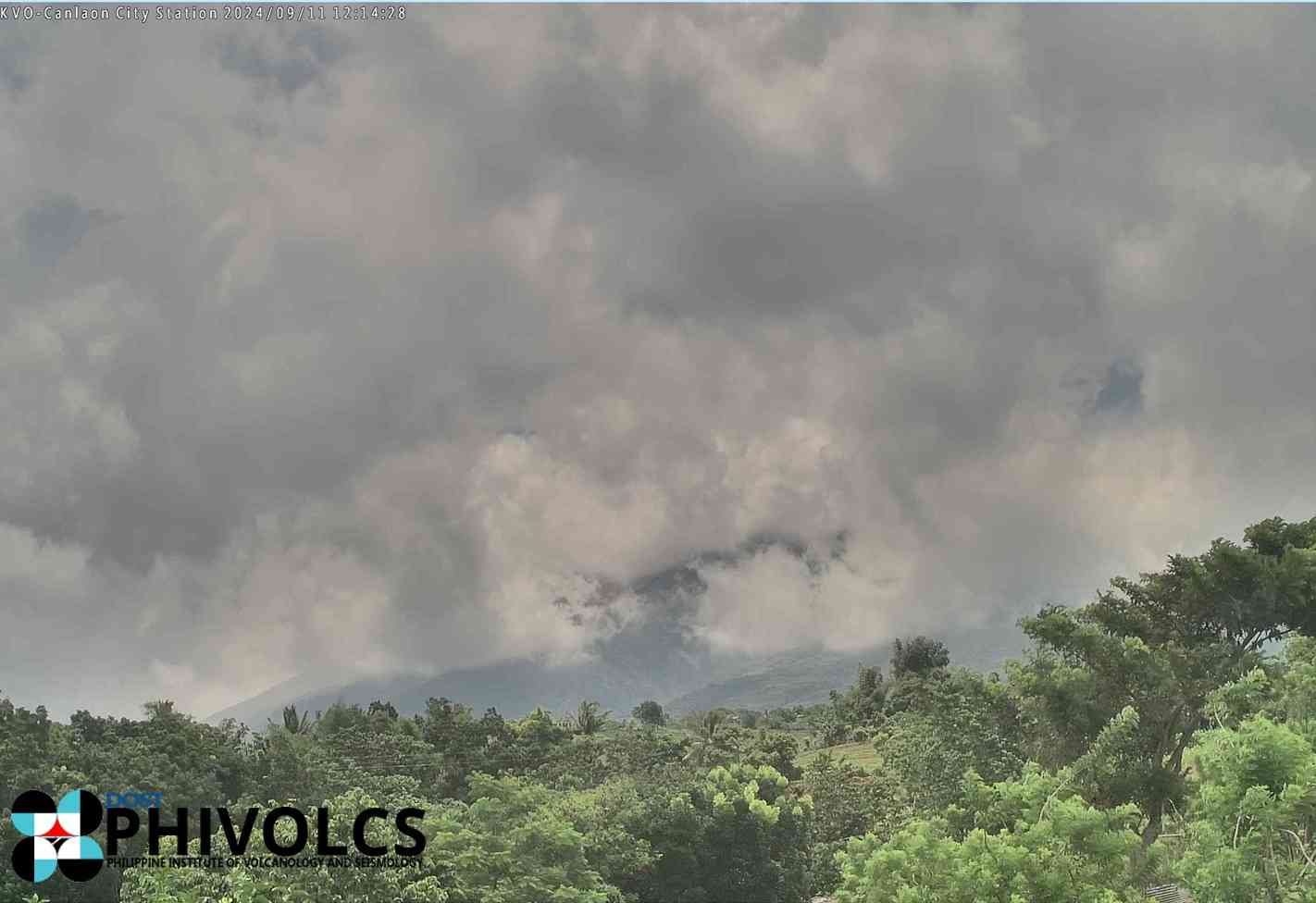 PHIVOLCS observes increased 'degassing' activity at Kanlaon Volcano