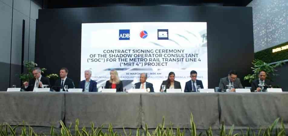 DOTr, SOC ink deal for MRT-4 project