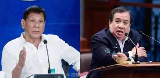 Prez Duterte threatens to file malversation case vs "hypocrite" Gordon