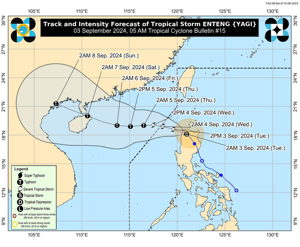 #EntengPH accelerates over Northern Luzon, now over WPS -PAGASA