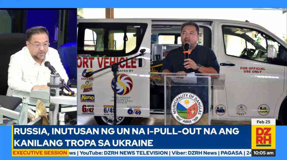 Robles tackles PCSO's medical transport vehicle, equipment donation program