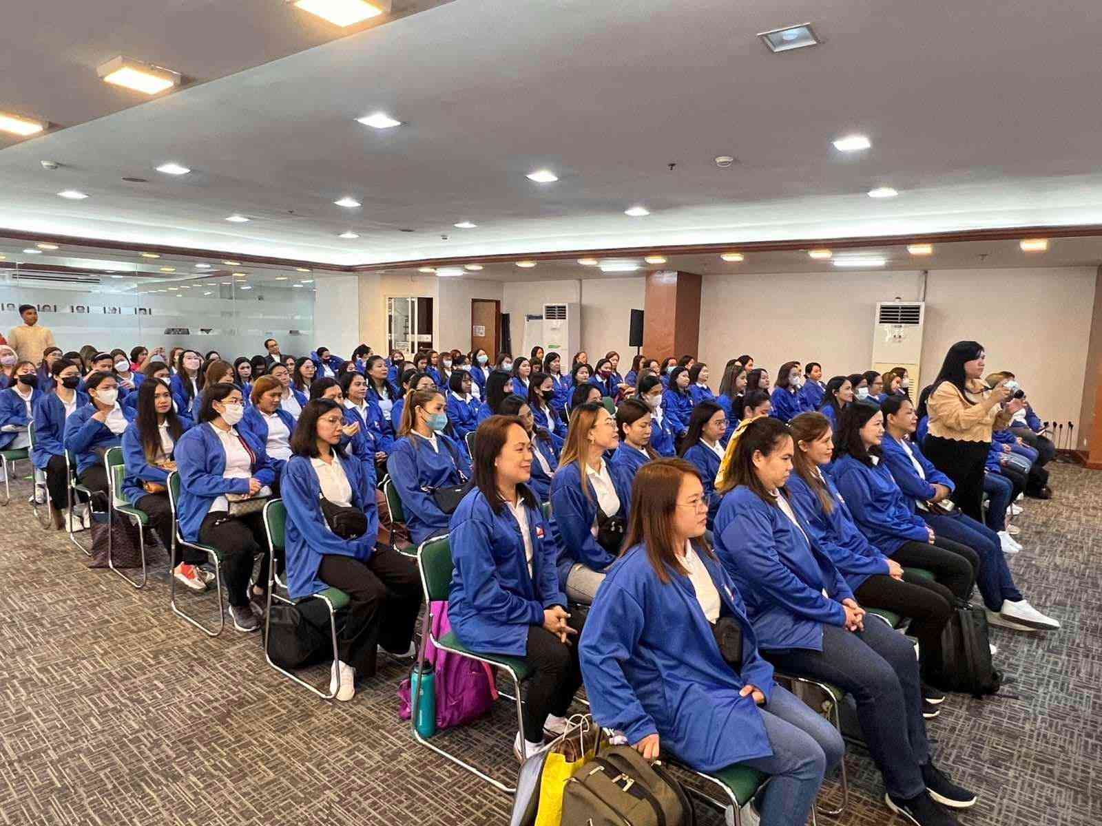 First batch of 100 Filipino caregivers flies to South Korea for 'Employment Permit System Pilot Project'