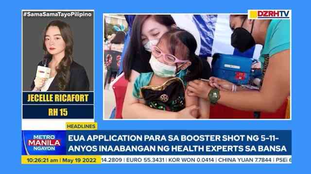 Health experts await the EUA for booster shot of pediatric group