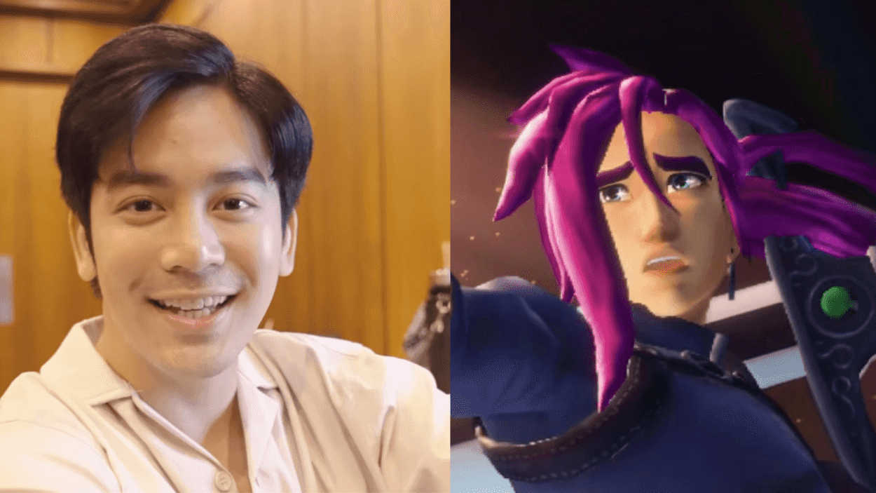 Joshua Garcia behind Inside Out 2's Lance Slashblade in Tagalog dub