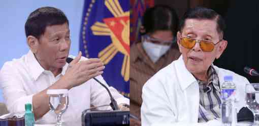 Keep 'friendly' approach with China, Enrile tells Duterte