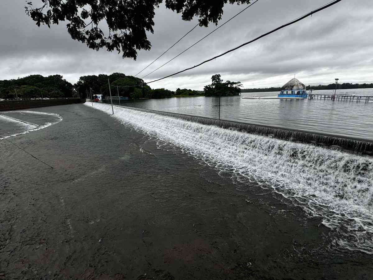 La Mesa Dam water level overflows after reaching critical level