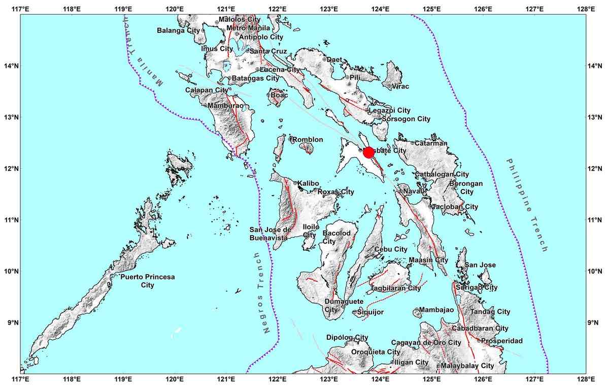 Magnitude 4.8 quake hits Batuan, Masbate
