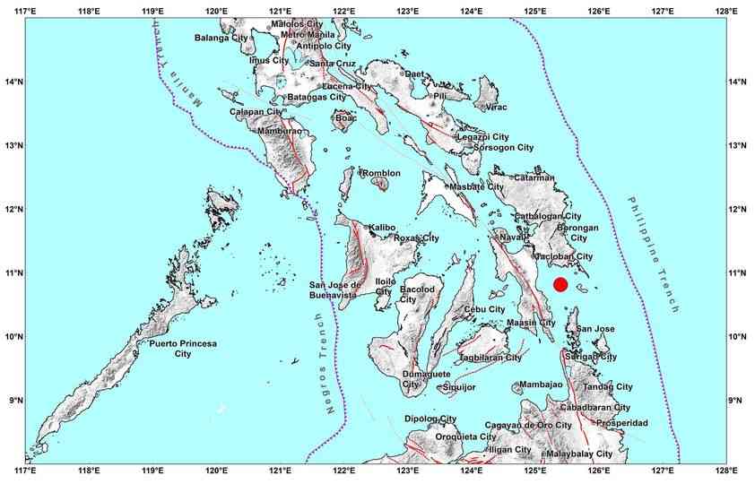Magnitude 4.6 quake jolts Abuyog, Leyte