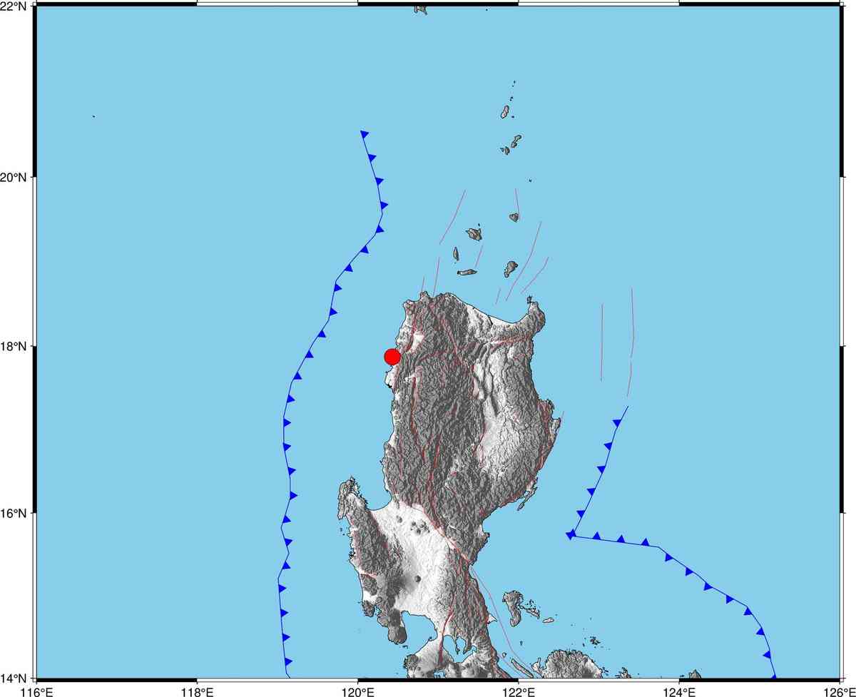 Magnitude 4.8 earthquake strikes Sinait, Ilocos Sur