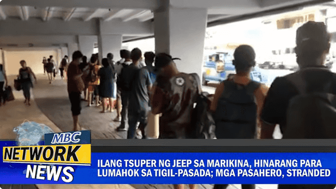 Marikina passengers stranded on first day of three-day transport strike