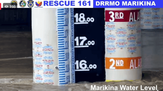 Marikina River water level drops to 1st alarm