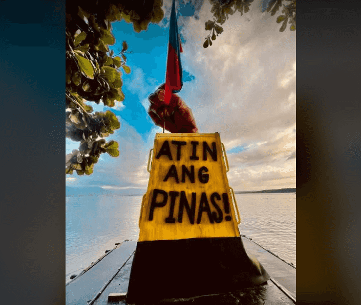 Masinloc fishermen releases buoy effigy afloat WPS in Zambales