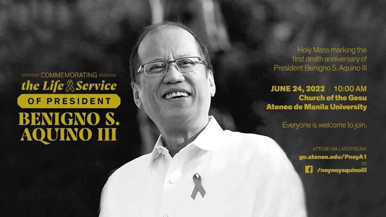 Mass set on late PNoy's first death anniversary on June 24