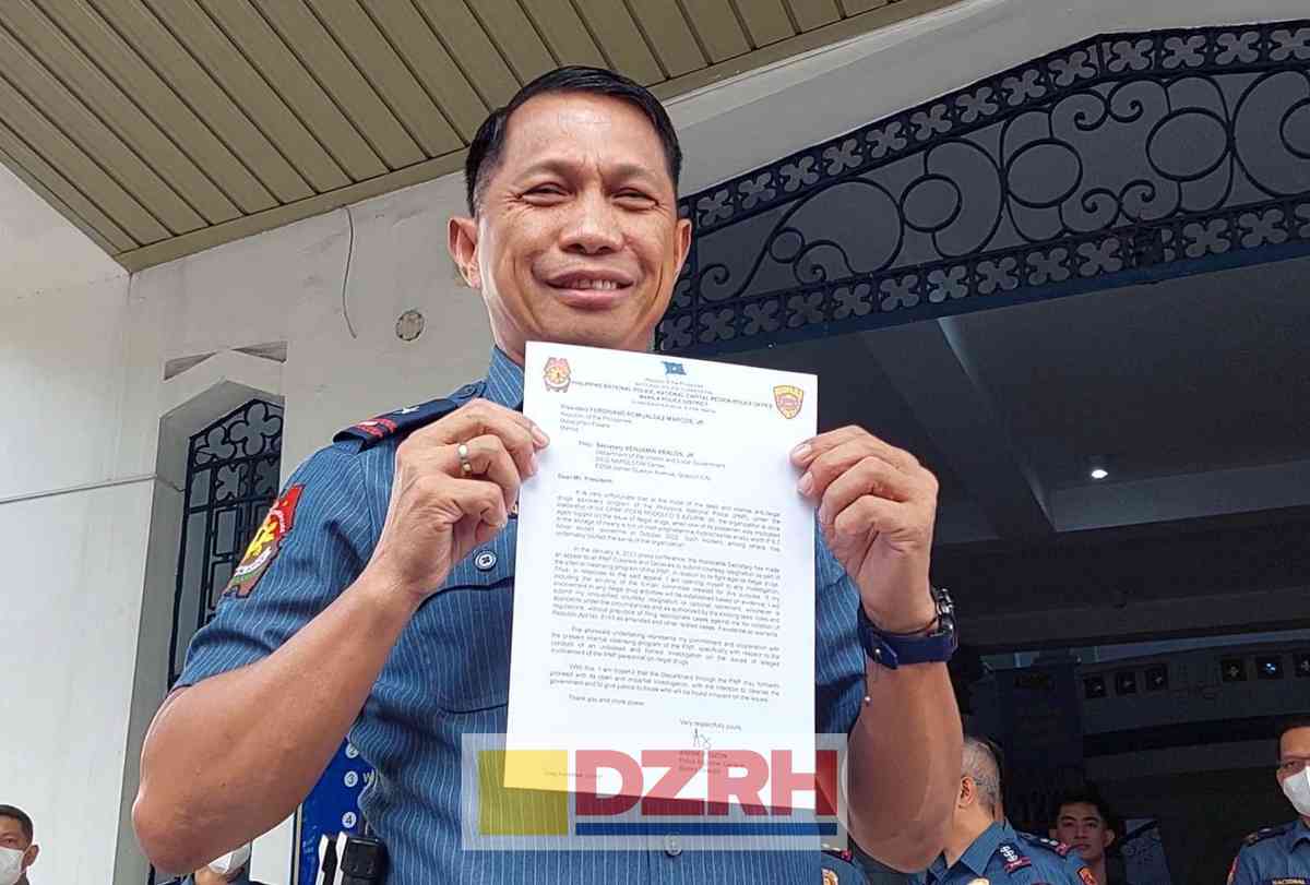 MPD chief Dizon files courtesy resignation in compliance with Abalos' call