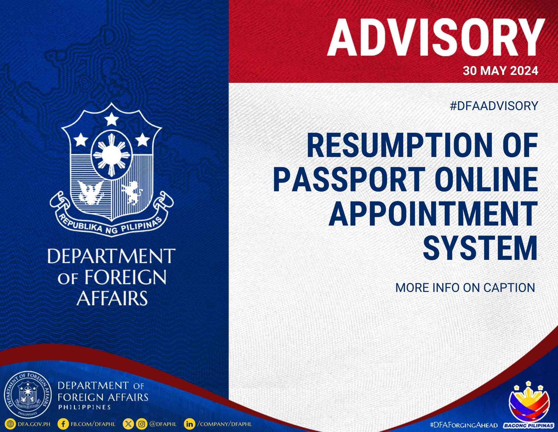 Operation of Passport Online Appointment System resumes – DFA