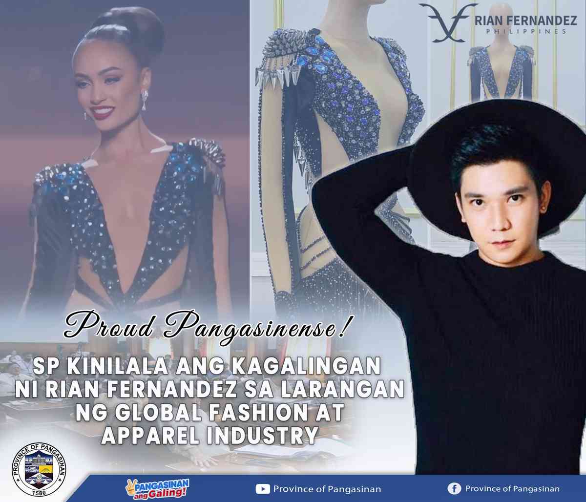 Pangasinense designer of Miss Universe 2022 R’Bonney Gabriel gets recognition from provincial gov't