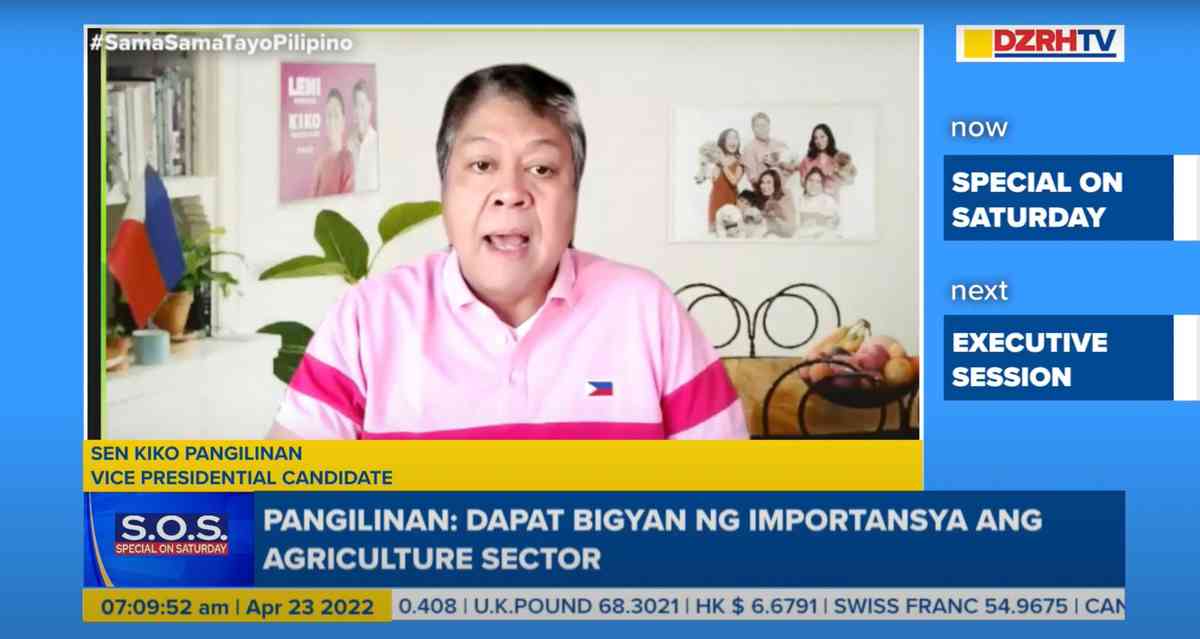 Pangilinan bares plans to help 'neglected' agri sector