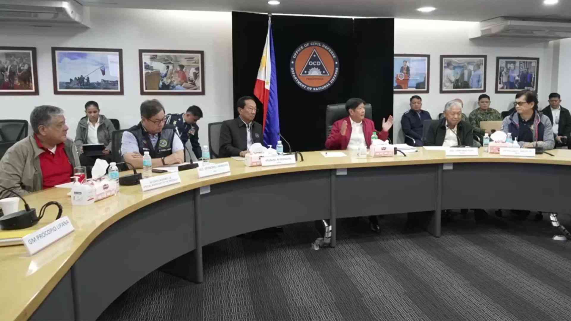 PBBM, NDRRMC conducts situation briefing on Typhoon Carina, habagat
