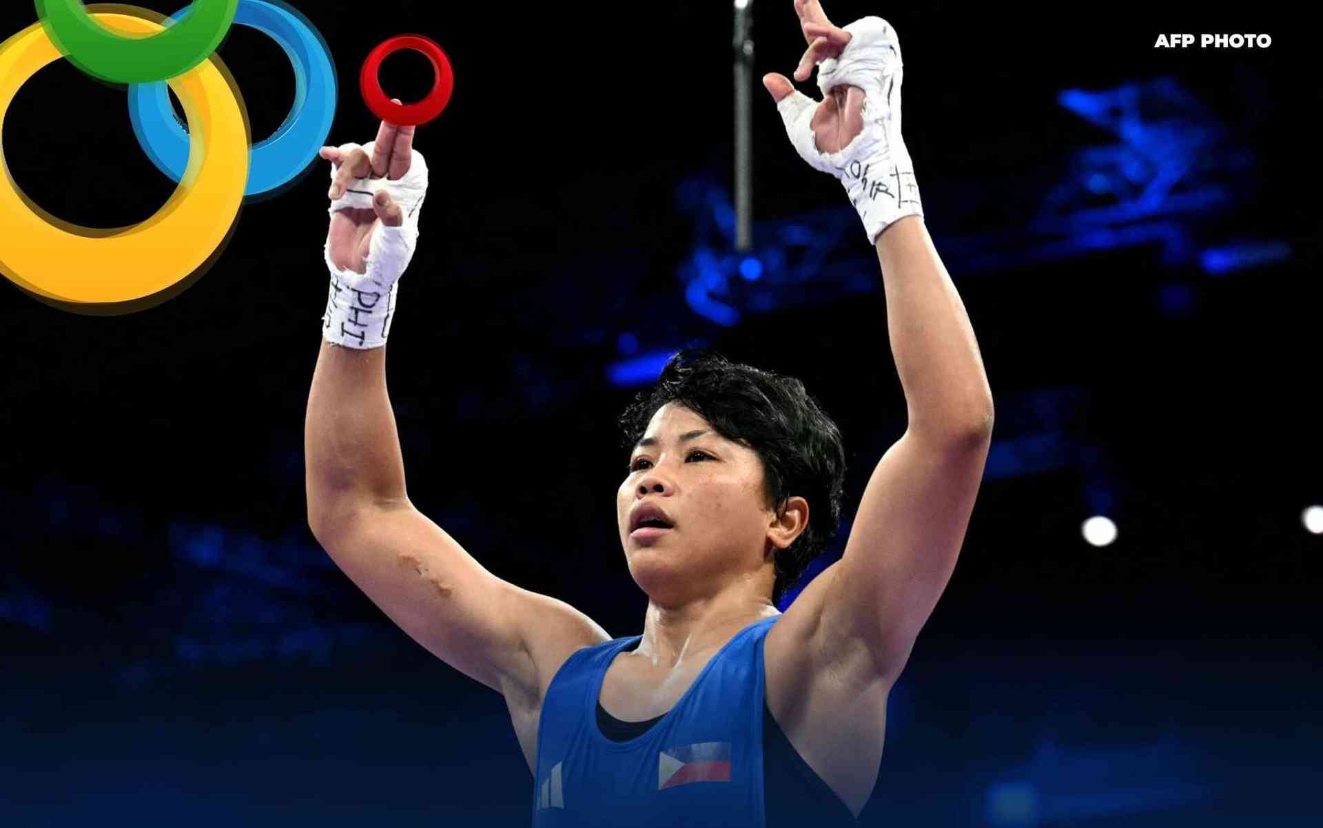 PBBM greets boxer Aira Villegas after bagging bronze in Olympic debut