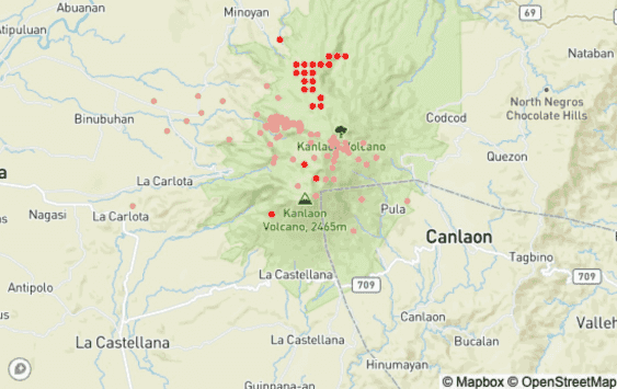 PHIVOLCS logs 43 volcanic earthquakes in Kanlaon Volcano