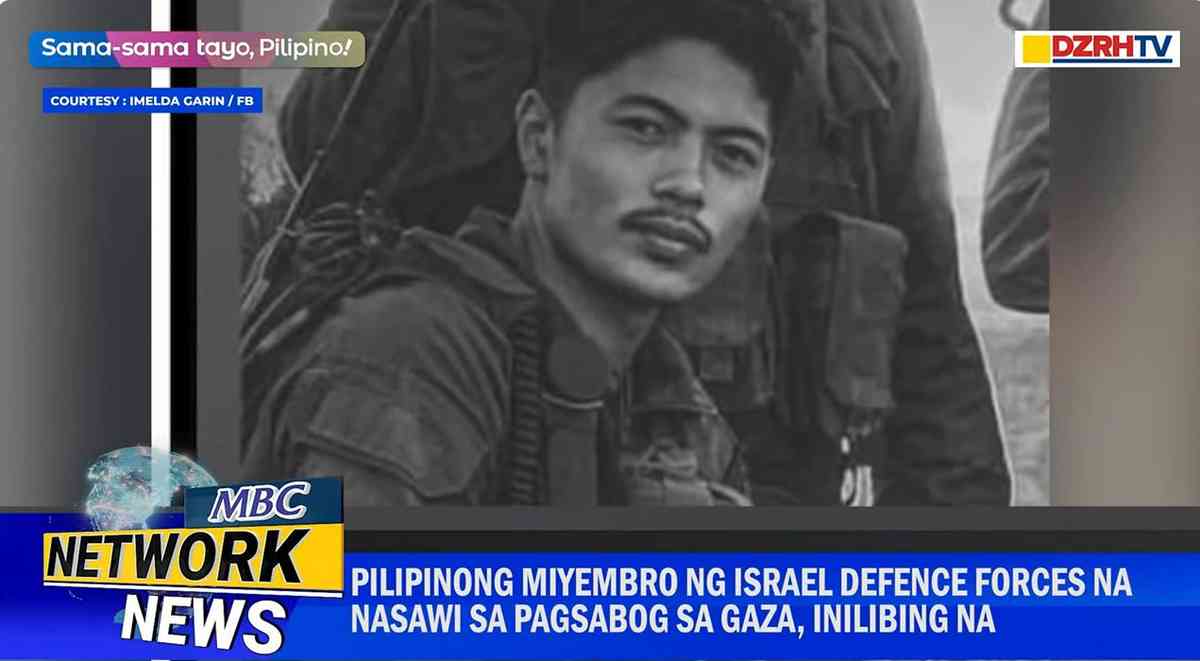 Pinoy reservist killed in Gaza explosion laid to rest