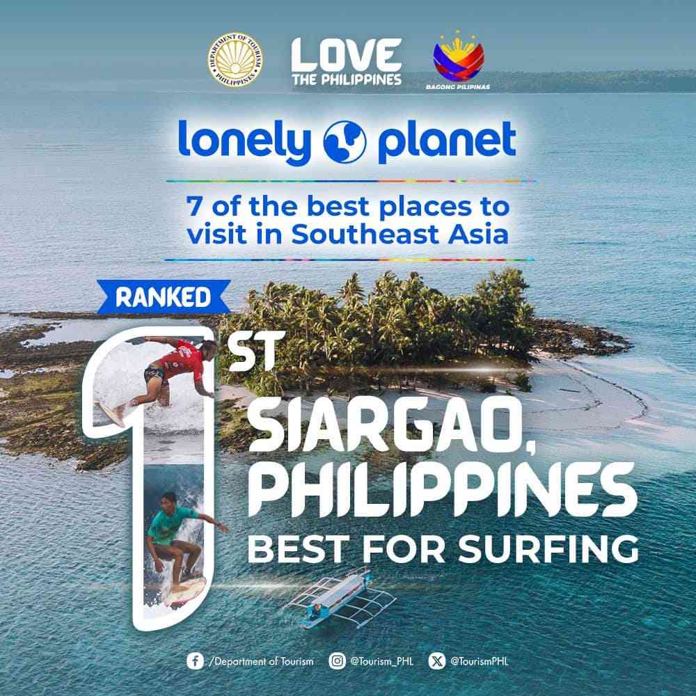 Siargao named “#1 best place to visit in Southeast Asia” by Lonely Planet