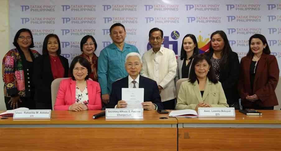 Signing of Tatak Pinoy Act IRR a step to enhancing global competitiveness of Filipino products  - DTI Chief Pascual