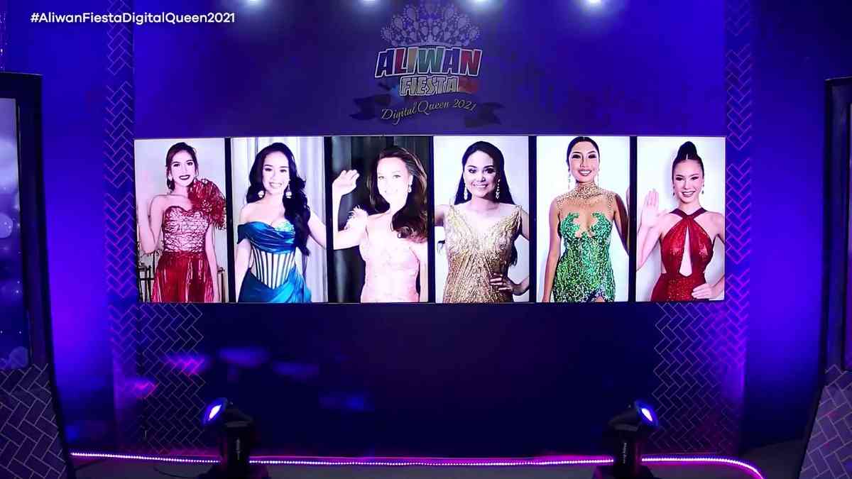 Top 12 finalists stand out in the Aliwan Fiesta Digital Queen 2021 Evening Gown Competition and Q&A