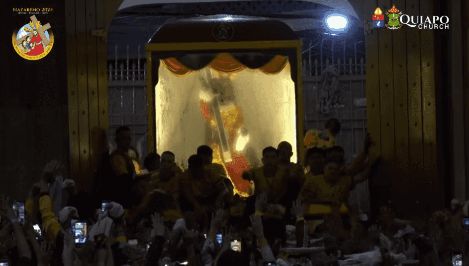 Black Nazarene now back at Quiapo Church after 15 hours