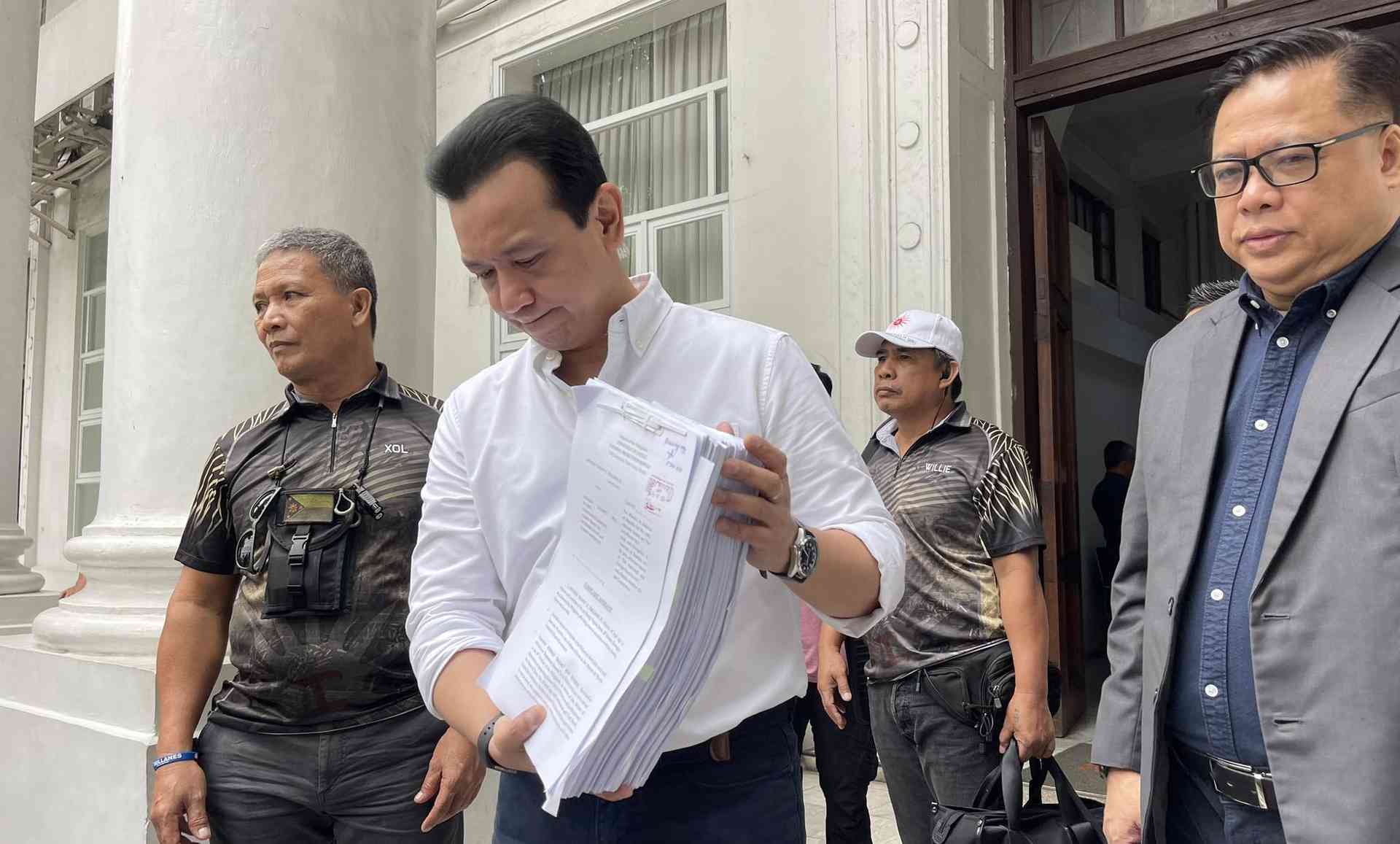Trillanes files complaint, citing plunder and graft violations on Duterte and Go