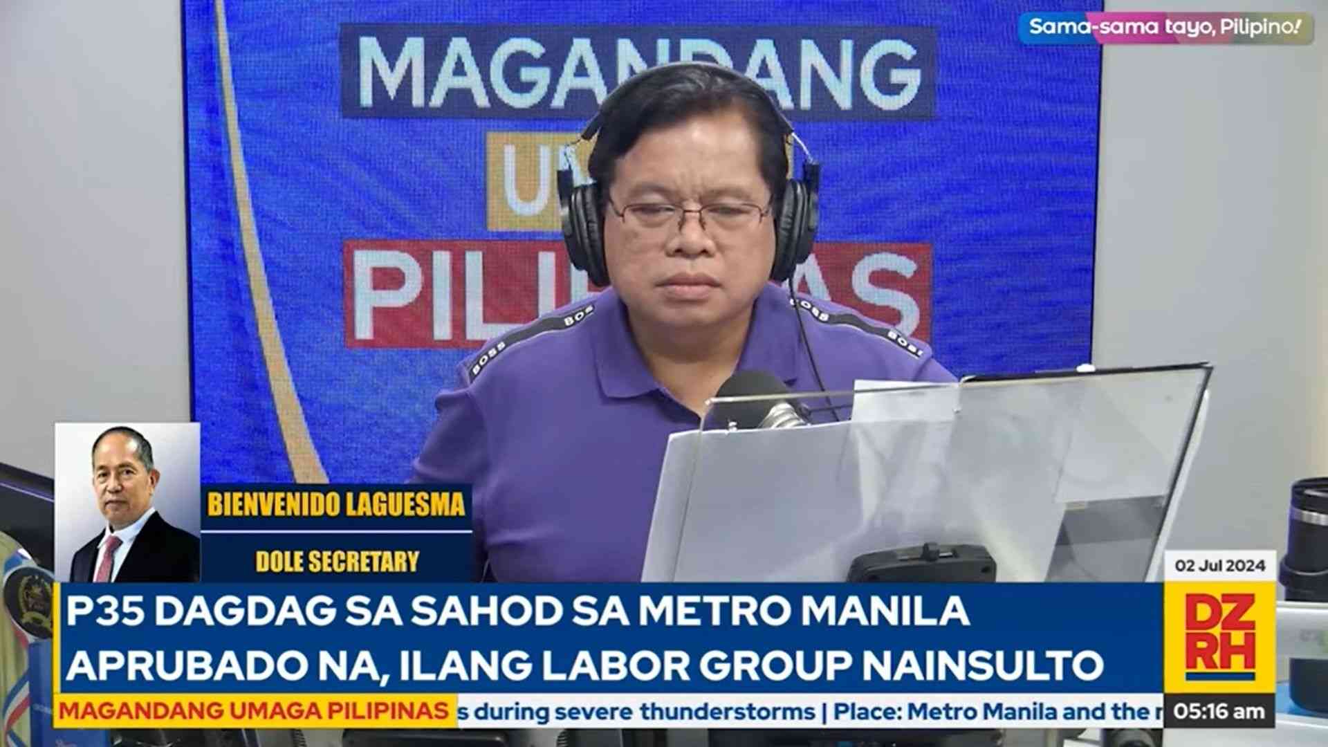 Wage Board approves P35 wage hike in Metro Manila, labor groups express dismay