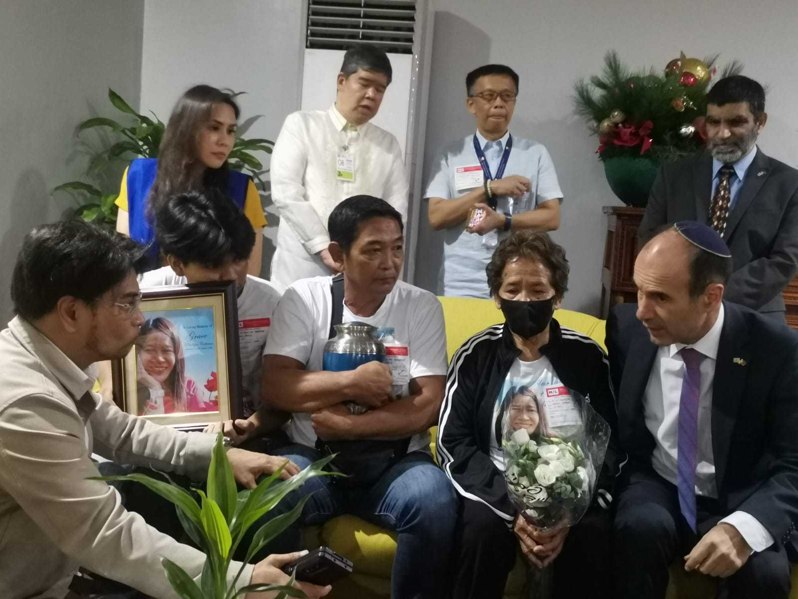 Israel Envoy honors Filipina caregiver; slain OFW’s family to receive “lifetime benefits” from Israeli government