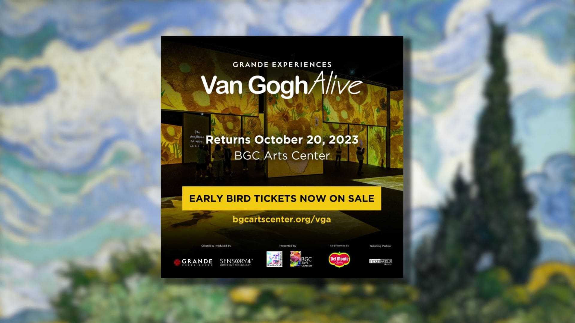 ‘Van Gogh Alive’ tickets now available, exhibit to open in October
