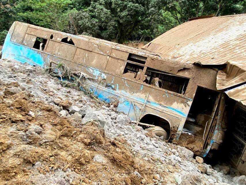 45 rescued, 41 missing after landslide buries 2 buses in Davao de Oro