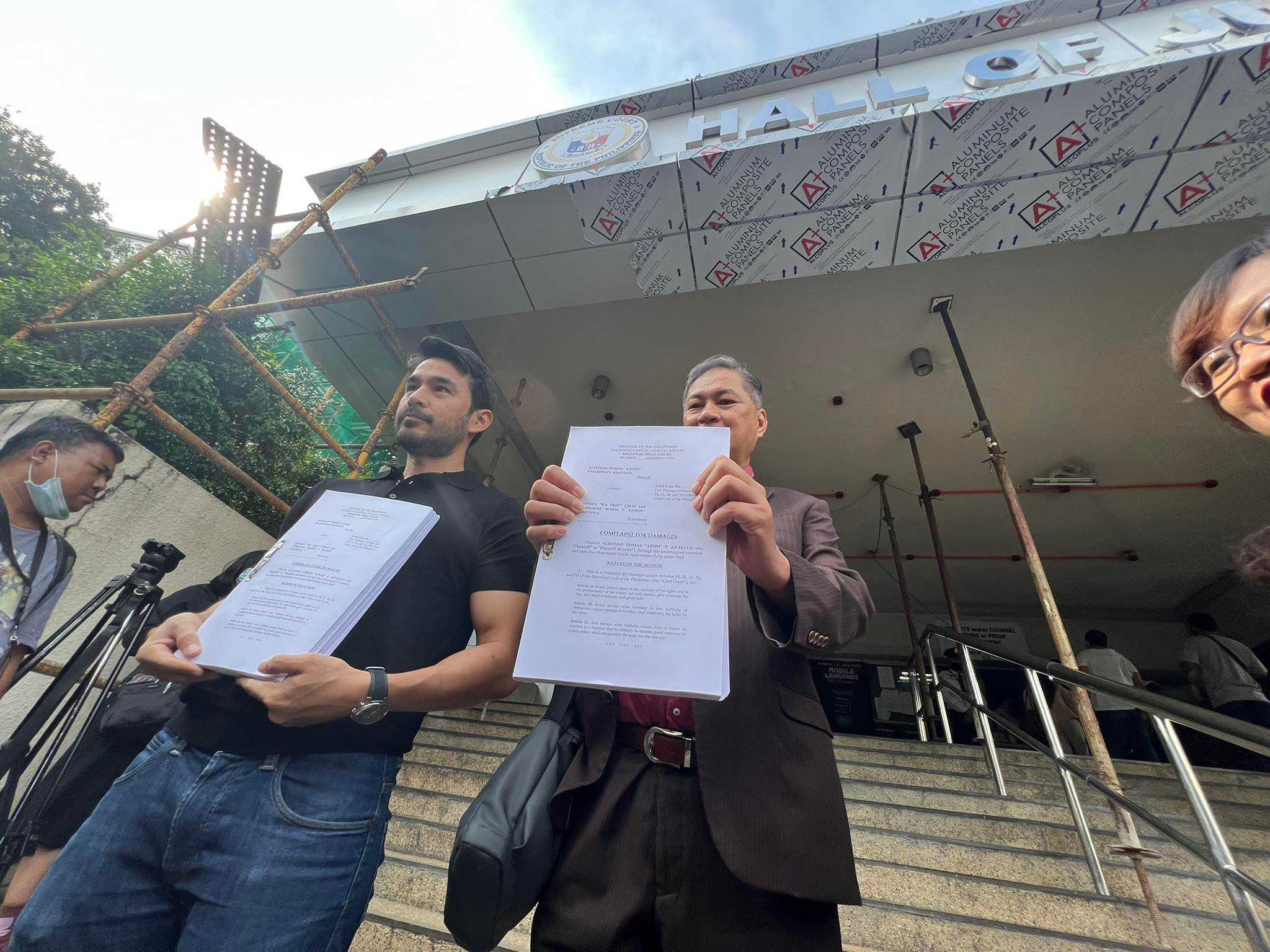 Atom Araullo files P2-M damage suit vs. SMNI hosts over alleged 'red tagging'